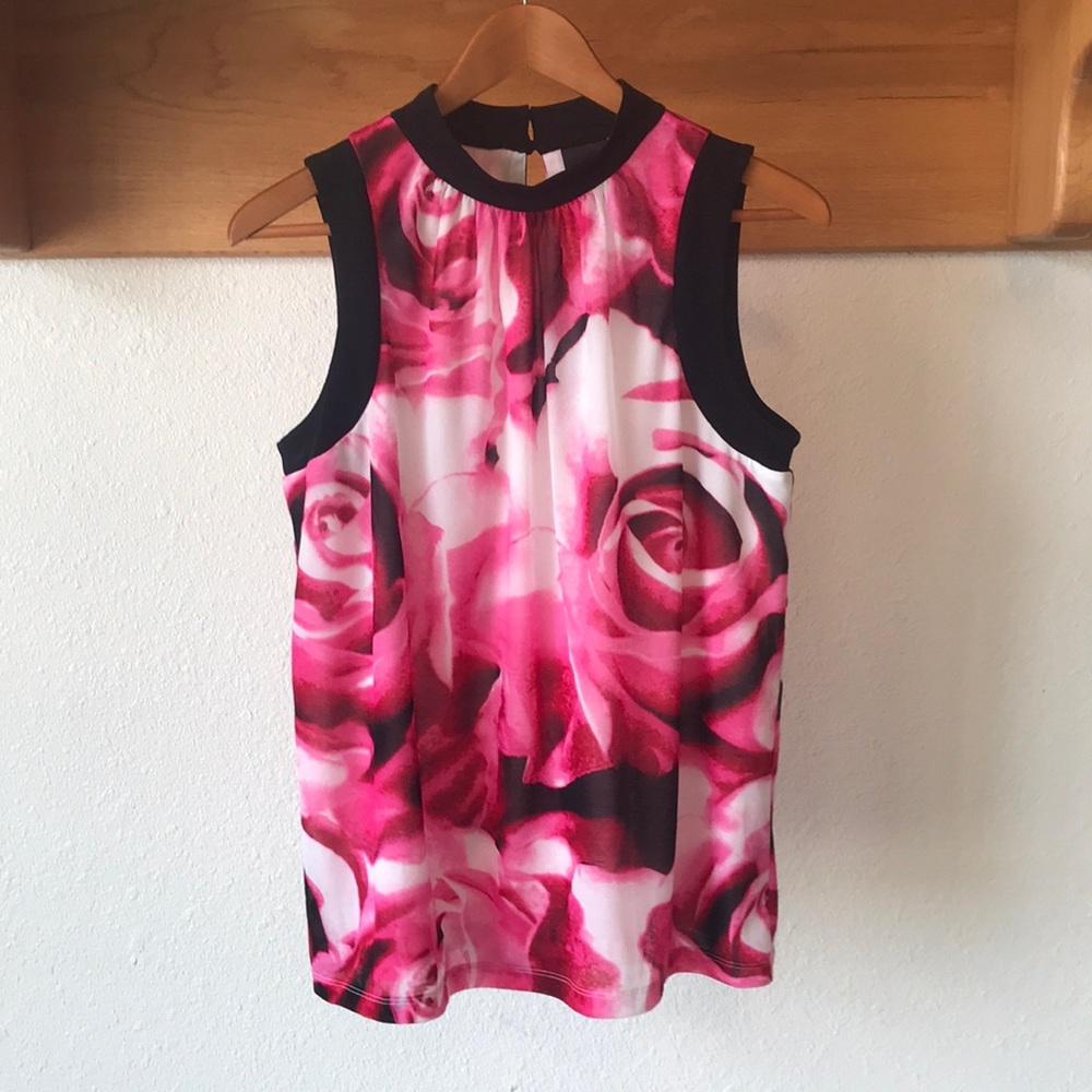 Worthington Floral Sleeveless Blouse - Picture 1 of 10